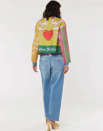 Collarless 2025 cropped jacket