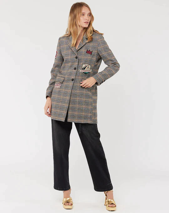 Loretta Longline Plaid Jacket for sale - Woodcock and Cavendish