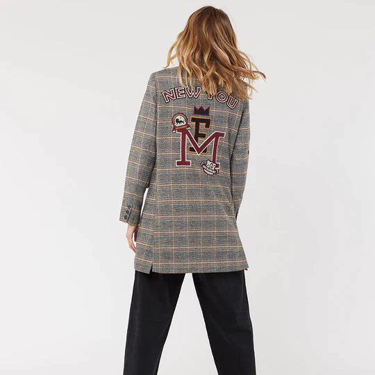 Loretta Longline Plaid Jacket for sale - Woodcock and Cavendish