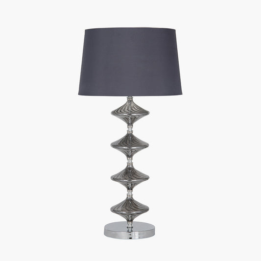 Gabby Metal and Grey Glass Table Lamp for sale - Woodcock and Cavendish