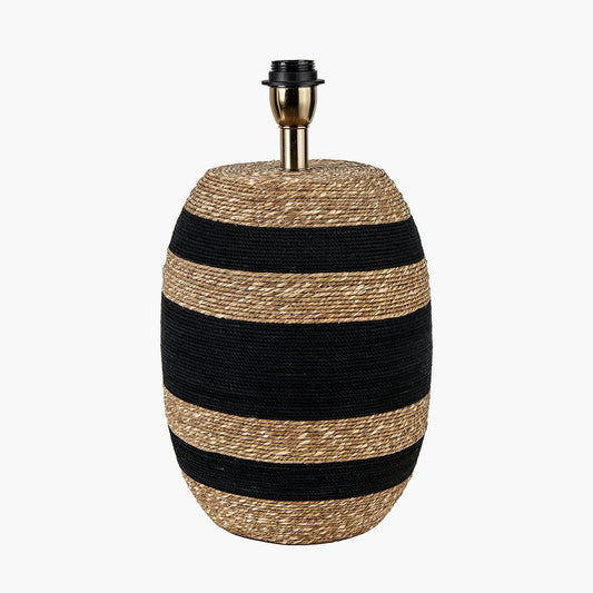 Kalutara Black and Natural Sea Grass Tall Table Lamp