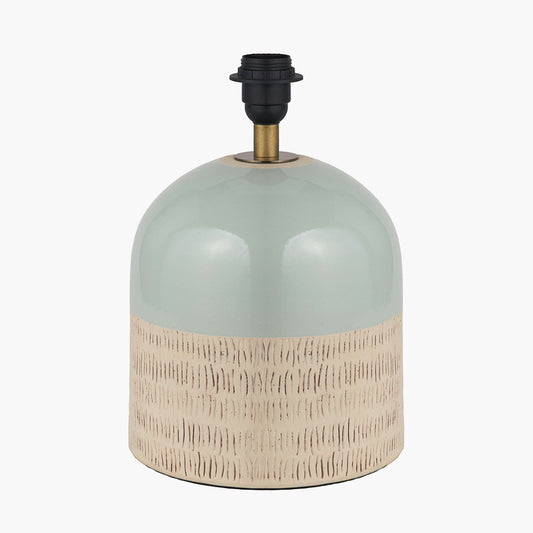 Lotta Duck Egg and Natural Stoneware Table Lamp