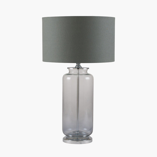 Vivienne Grey Ombre Glass Table Lamp for sale - Woodcock and Cavendish