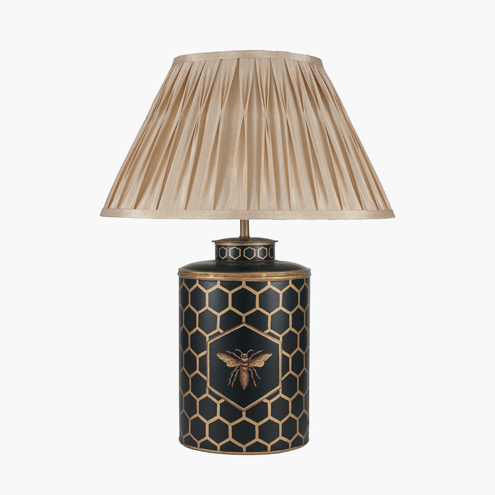 Black Honeycomb Hand Painted Metal Table Lamp for sale - Woodcock and Cavendish