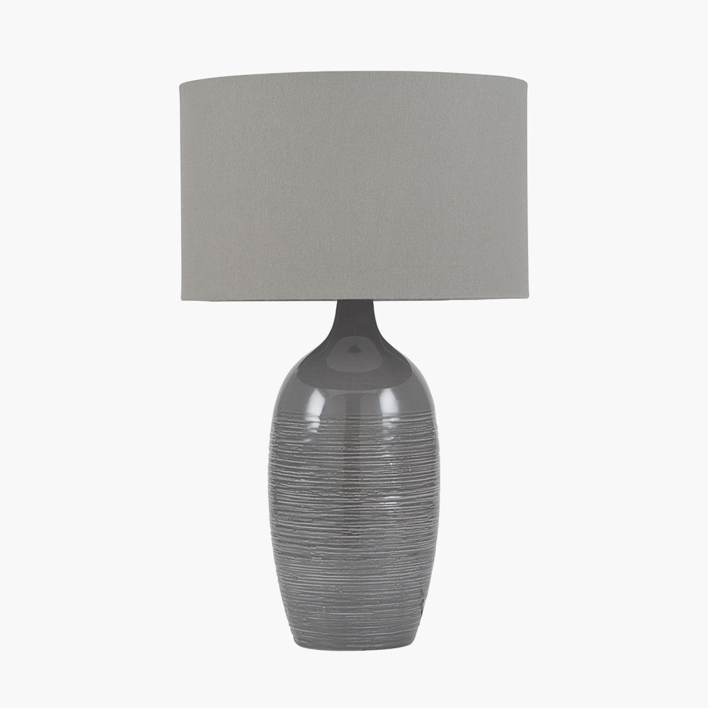 Abbie Etched Graphite Ceramic Table Lamp for sale - Woodcock and Cavendish