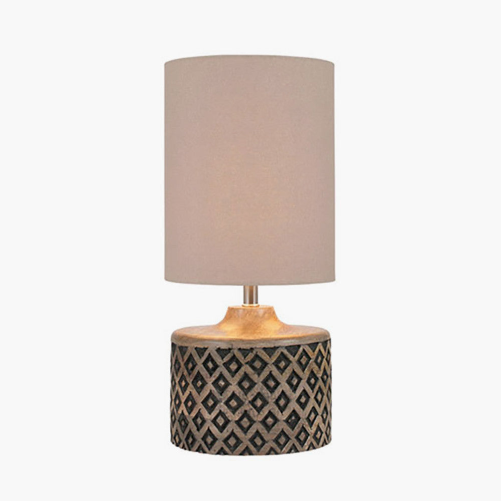 Orissa Short Wooden Diamond Table Lamp for sale - Woodcock and Cavendish