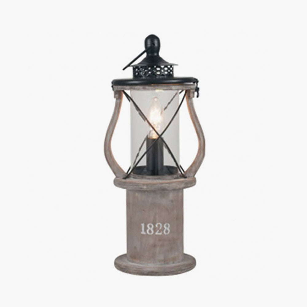 Gibson Antique Wood Lantern Table Lamp for sale - Woodcock and Cavendish