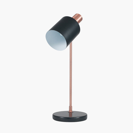 Biba Black and Antique Copper Metal Task Table Lamp for sale - Woodcock and Cavendish