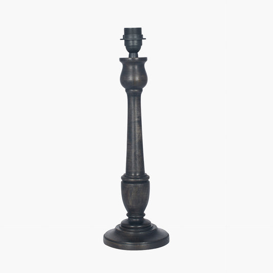 Captiva Antique Black Mango Wood Table Lamp