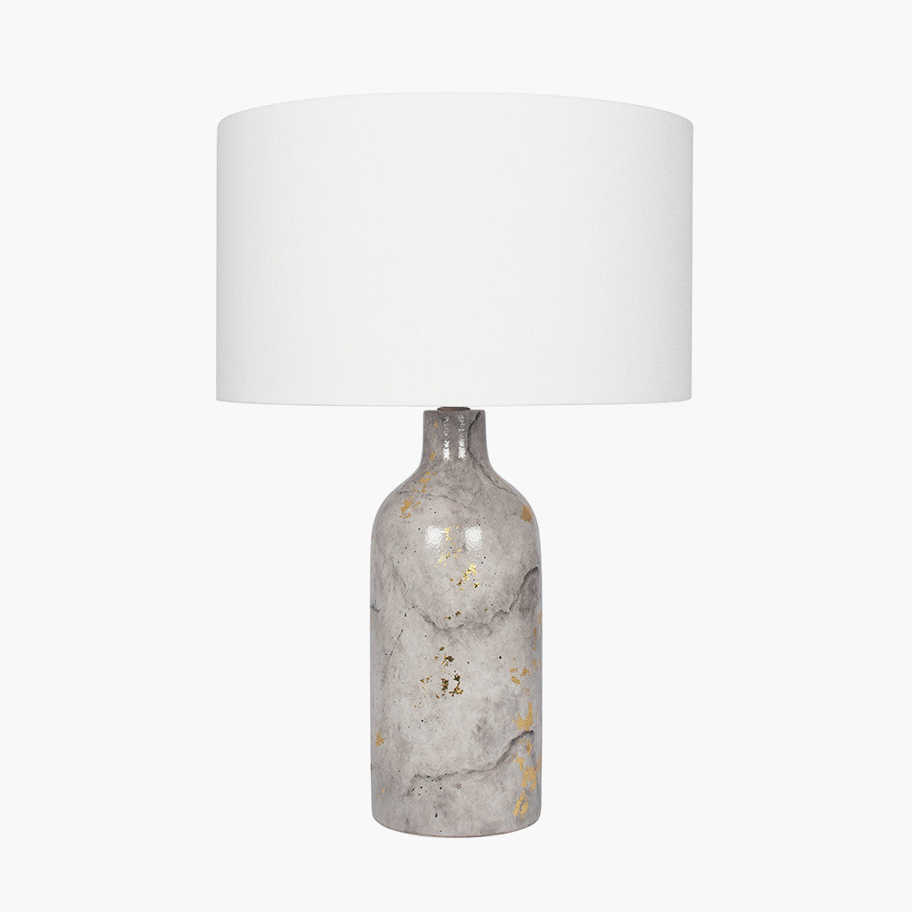 Keros Marble Effect Gold Leaf Glaze Stoneware Table Lamp