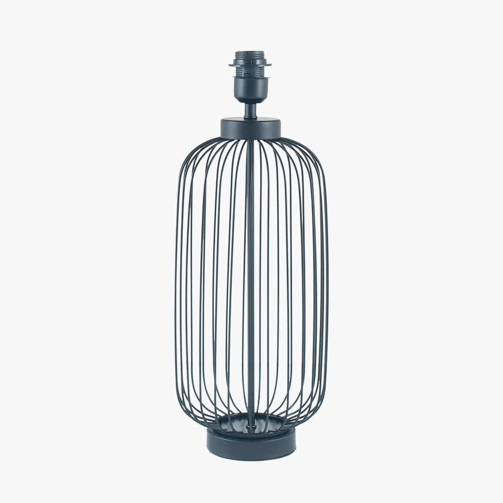 Dania Matt Black Metal Wire Tall Table Lamp for sale - Woodcock and Cavendish