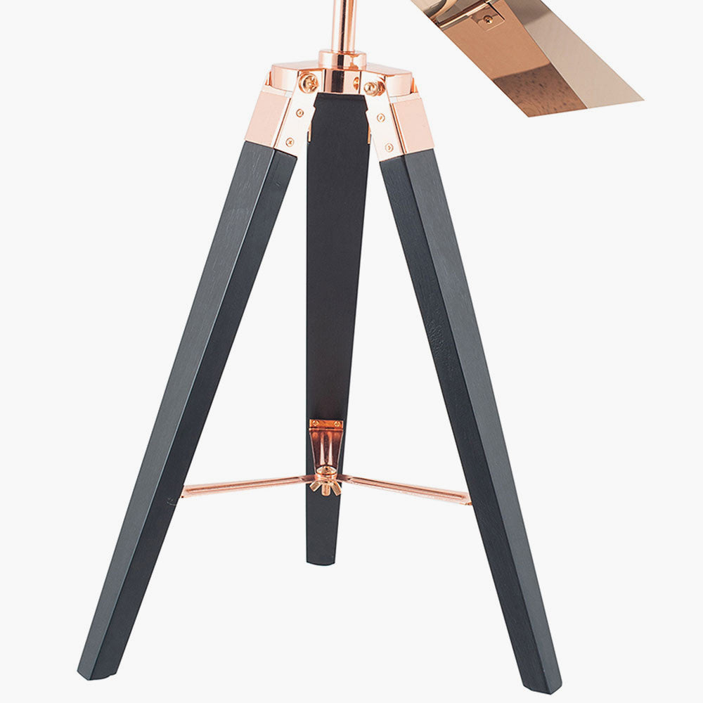 Hereford Copper and Black Tripod Table Lamp for sale - Woodcock and Cavendish