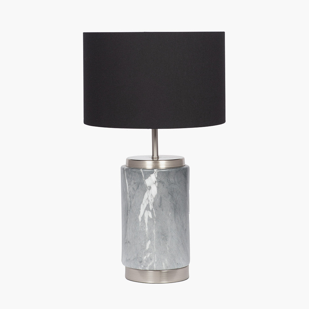 Carrara Grey Marble Effect Ceramic Table Lamp for sale - Woodcock and Cavendish