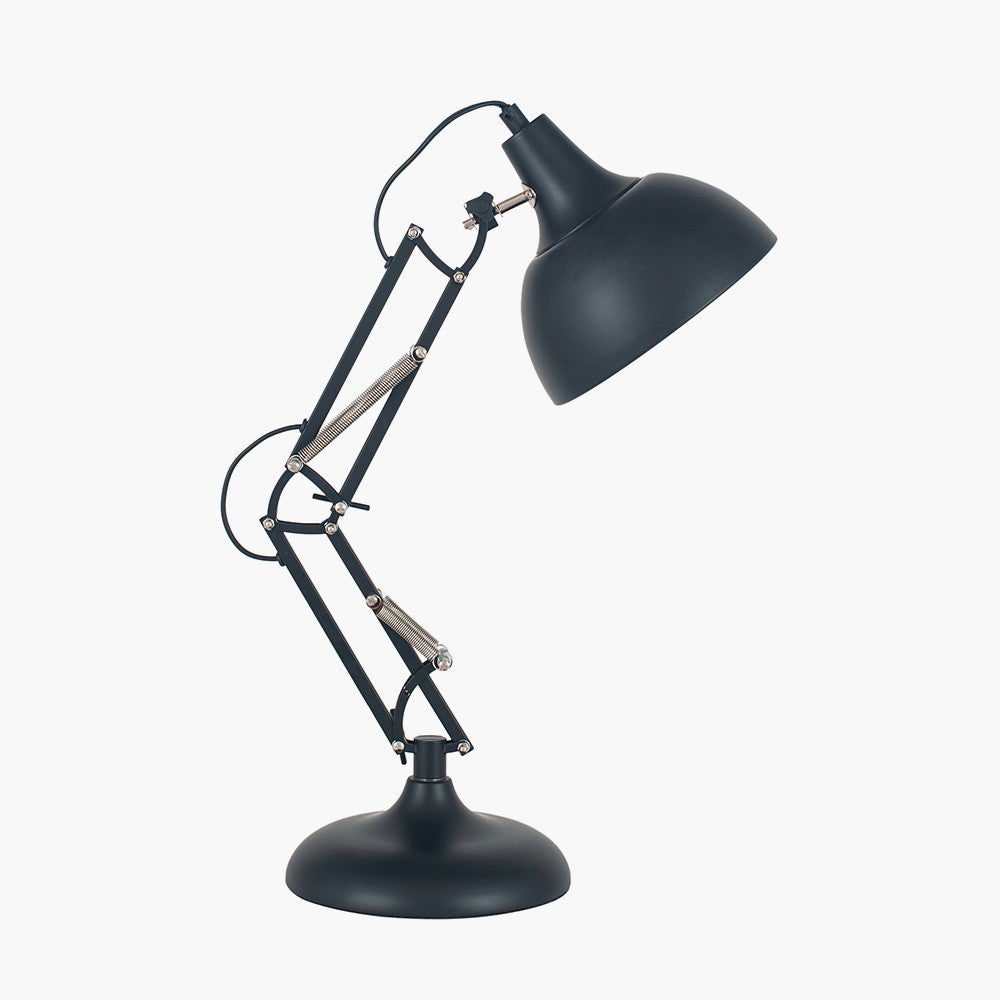 Alonzo Matt Black Metal Angled Task Table Lamp for sale - Woodcock and Cavendish
