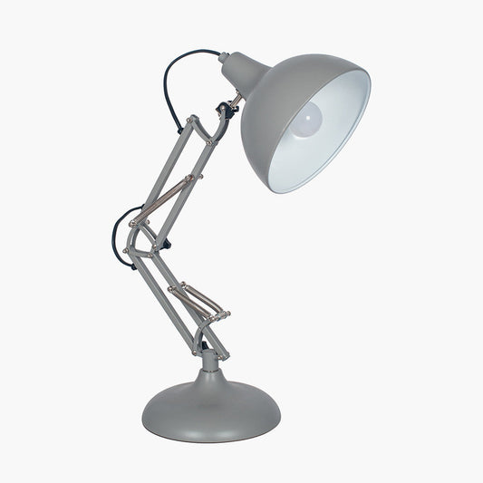 Alonzo Grey Metal Angled Task Table Lamp for sale - Woodcock and Cavendish