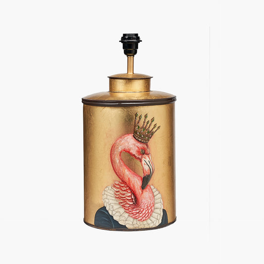 Flamingo Gold Hand Painted Metal Table Lamp for sale - Woodcock and Cavendish