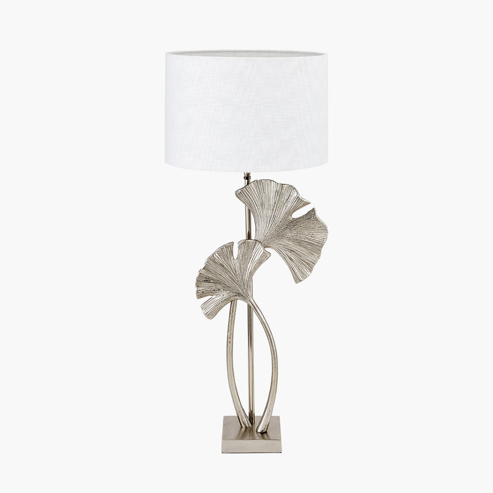 Gingko Shiny Champagne Metal Tall Gingko Leaf Table Lamp for sale - Woodcock and Cavendish