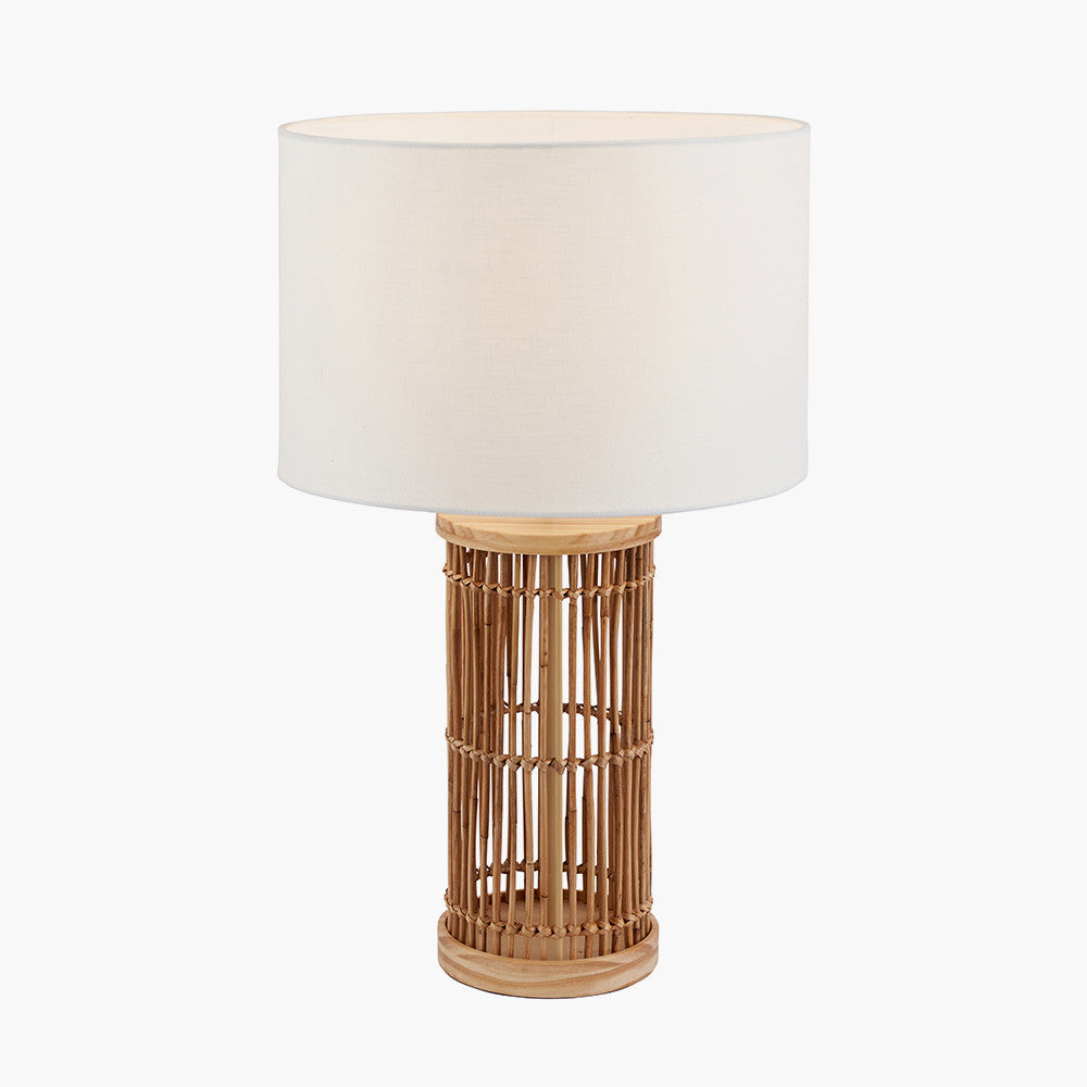 Sorbus Natural Ribbed Tall Table Lamp for sale - Woodcock and Cavendish