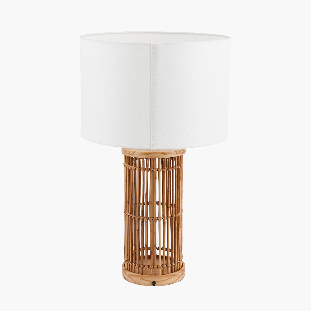 Sorbus Natural Ribbed Tall Table Lamp for sale - Woodcock and Cavendish