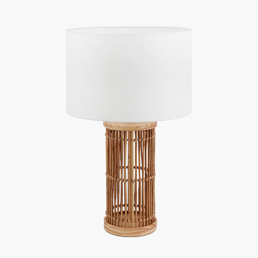 Sorbus Natural Ribbed Tall Table Lamp for sale - Woodcock and Cavendish