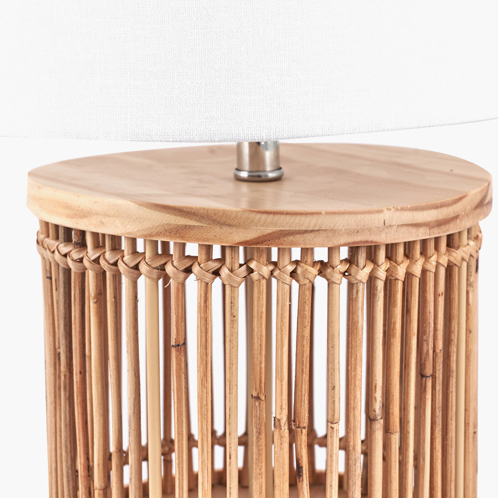 Sorbus Natural Ribbed Small Table Lamp for sale - Woodcock and Cavendish