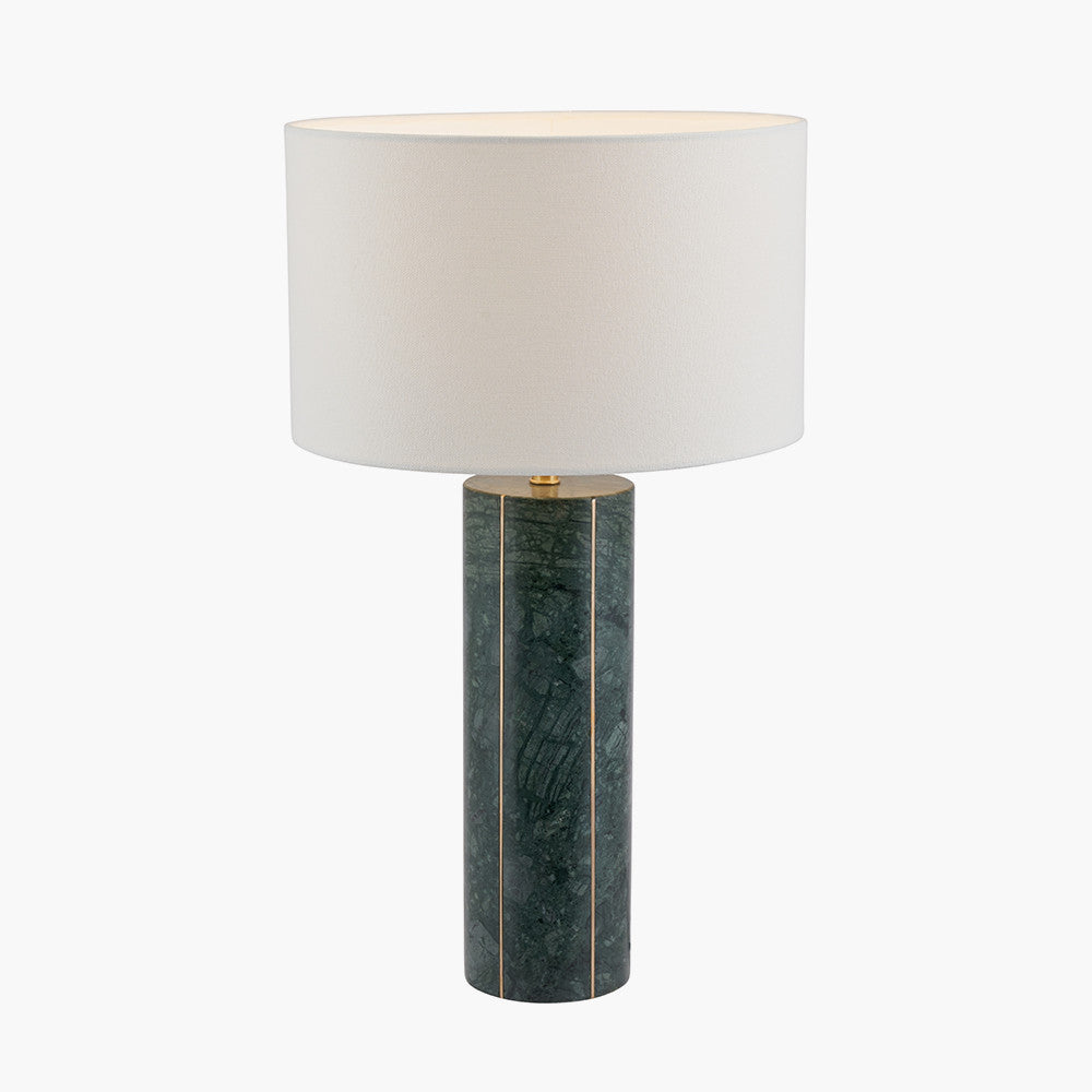 Venetia Green Marble and Gold Metal Tall Table Lamp for sale - Woodcock and Cavendish