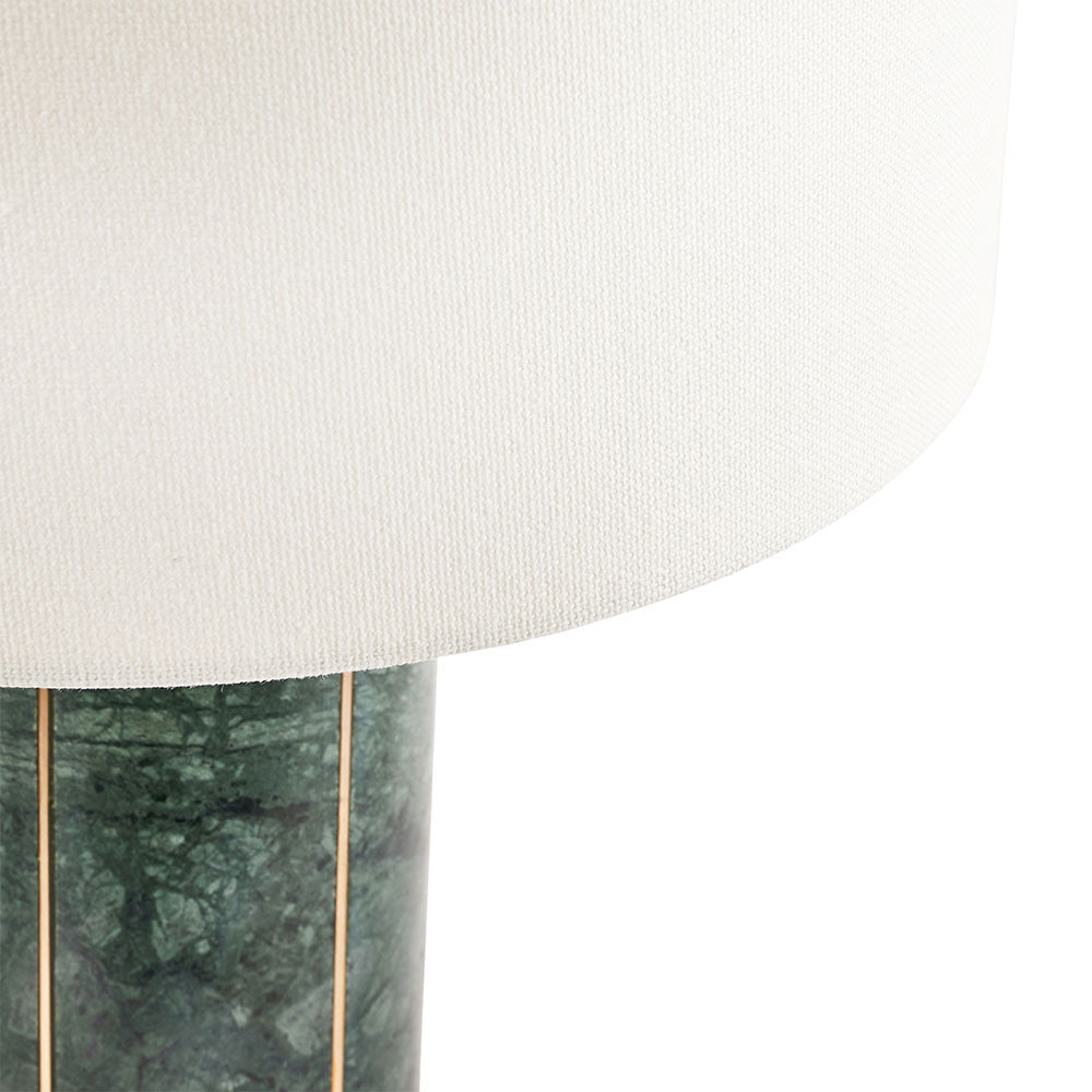 Venetia Green Marble and Gold Metal Tall Table Lamp for sale - Woodcock and Cavendish