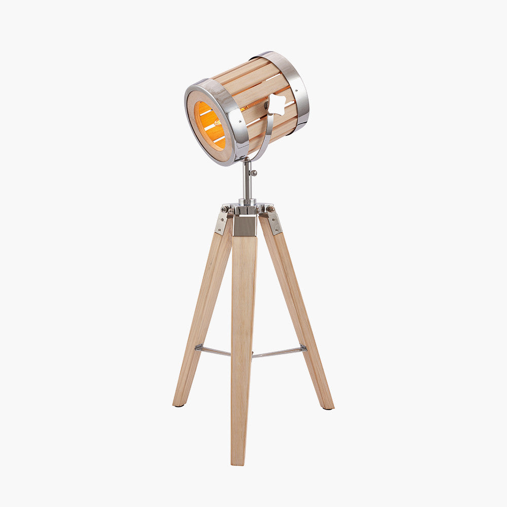 Staithes Natural and Silver Marine Tripod Table Lamp for sale - Woodcock and Cavendish