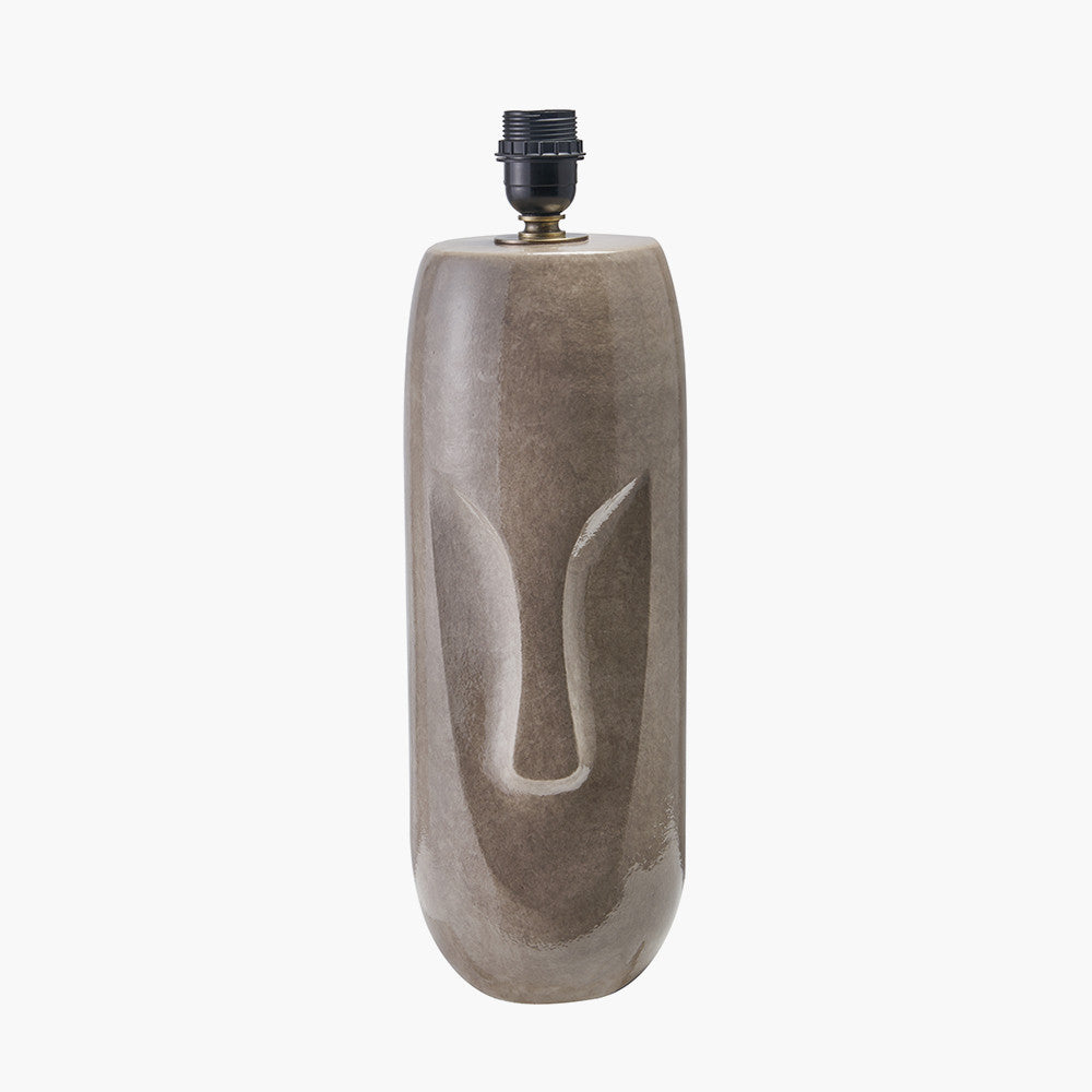 Visage Grey Face Design Tall Stoneware Table Lamp