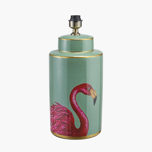 Flamenco Tall Pink Flamingo Print Ceramic Table Lamp