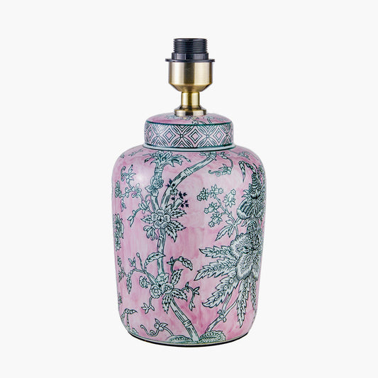 Alicia Pink Floral Ceramic Table Lamp for sale - Woodcock and Cavendish