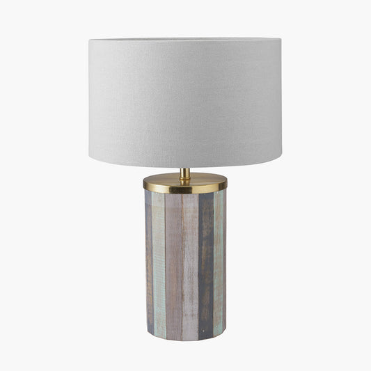 Kerala Distressed Sage Wood Tall Table Lamp for sale - Woodcock and Cavendish