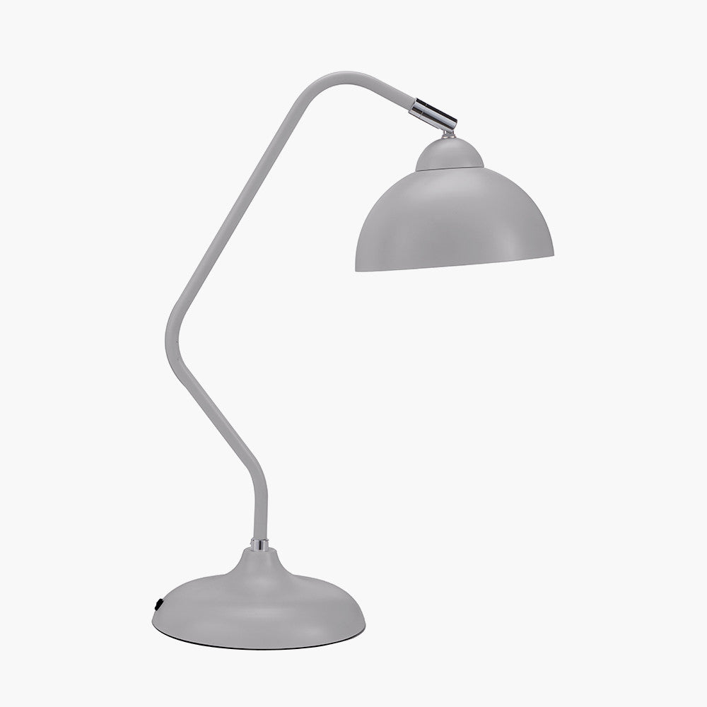 Elio Matt Grey Task Table Lamp for sale - Woodcock and Cavendish