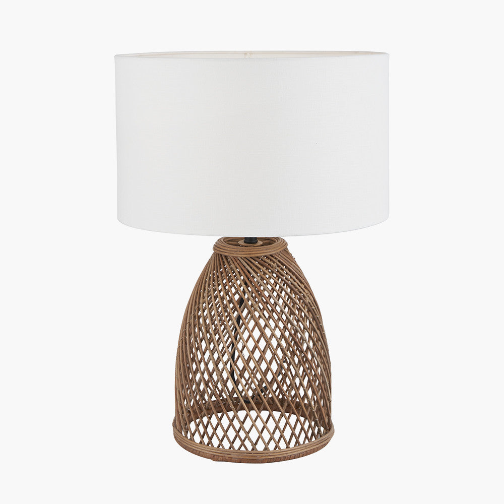 Konka Natural Woven Table Lamp for sale - Woodcock and Cavendish
