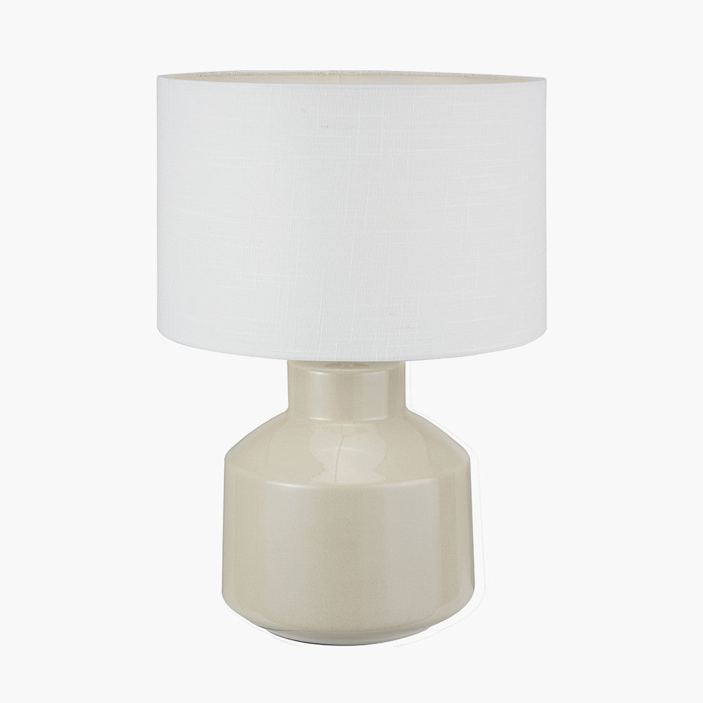 Nora Cream Crackle Effect Table Lamp for sale - Woodcock and Cavendish