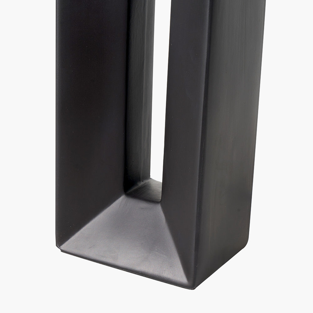 Block Black Ceramic Tall Table Lamp for sale - Woodcock and Cavendish