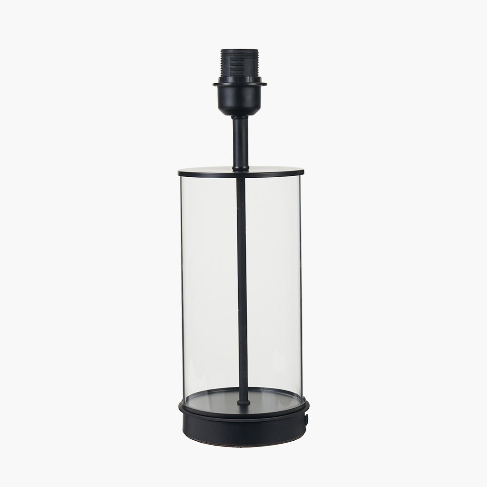 Westwood Clear Glass and Black Metal Table Lamp for sale - Woodcock and Cavendish