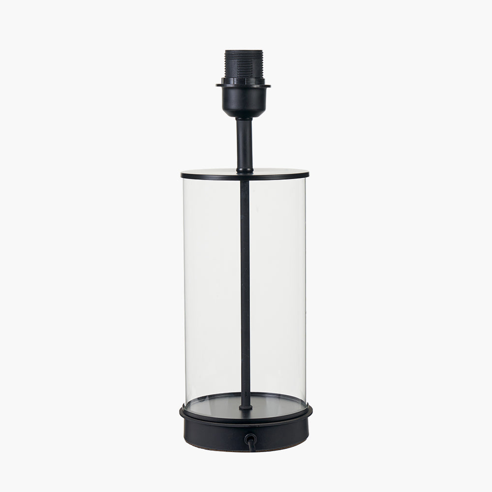 Westwood Clear Glass and Black Metal Table Lamp for sale - Woodcock and Cavendish