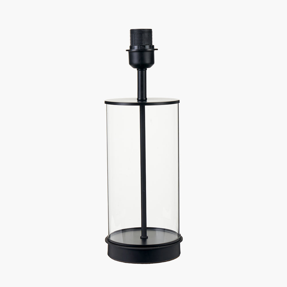 Westwood Clear Glass and Black Metal Table Lamp for sale - Woodcock and Cavendish