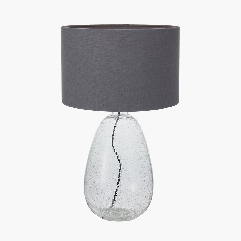 Beja Organic Shape Tall Clear Bubble Glass Table Lamp for sale - Woodcock and Cavendish