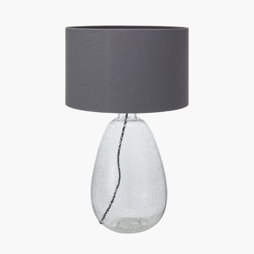 Beja Organic Shape Tall Clear Bubble Glass Table Lamp for sale - Woodcock and Cavendish