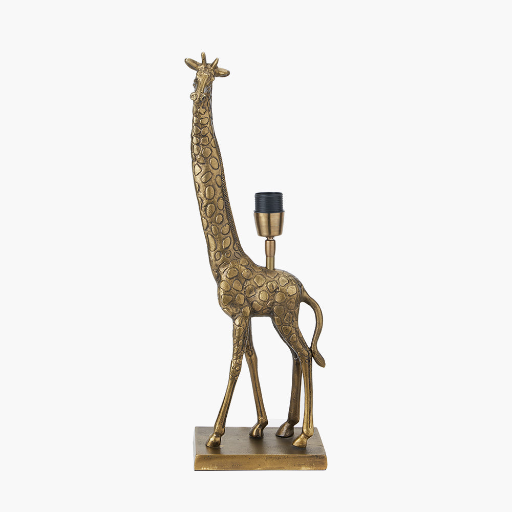 Savanna Antique Brass Metal Giraffe Table Lamp for sale - Woodcock and Cavendish