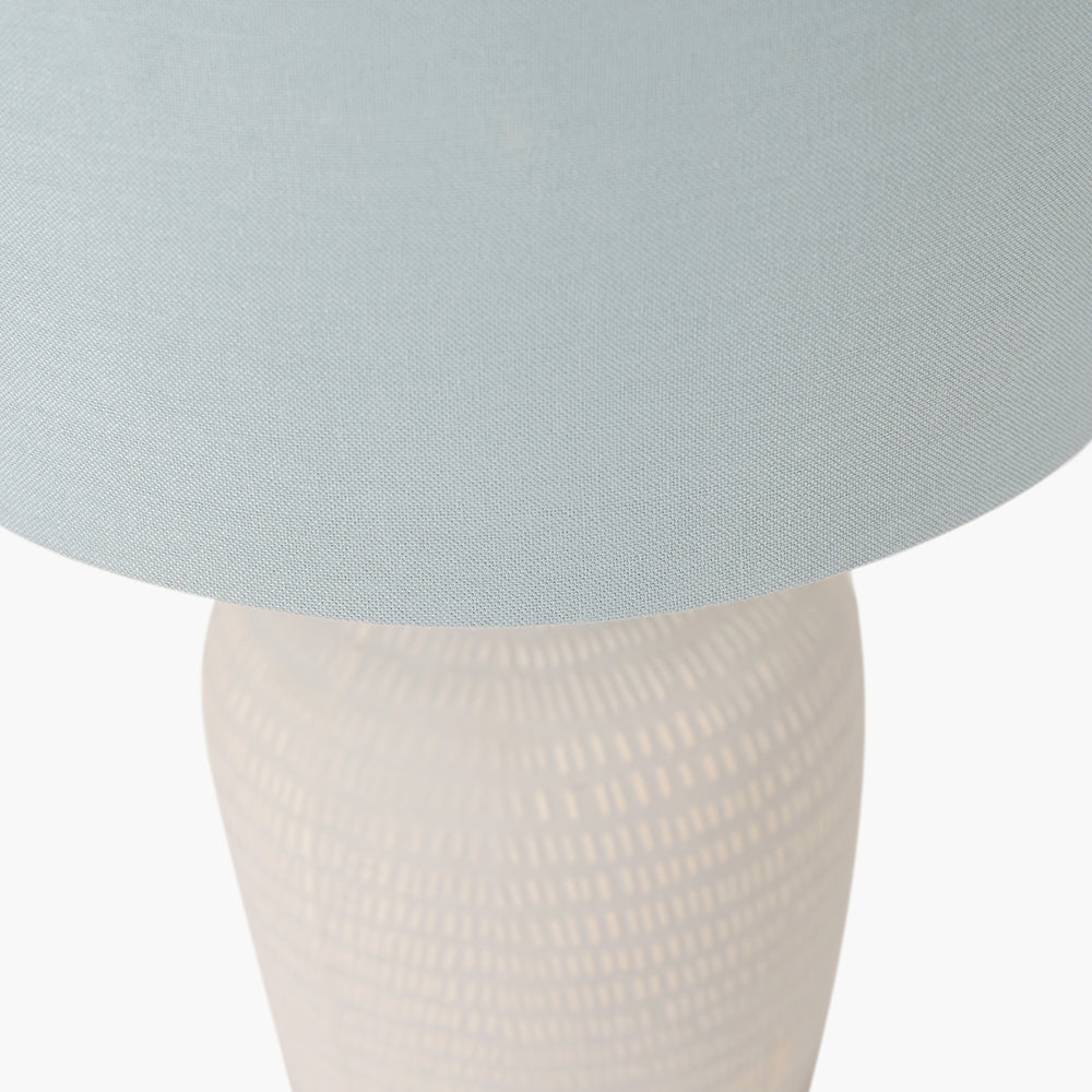 Kai Duck EggTextured Tall Ceramic Table Lamp