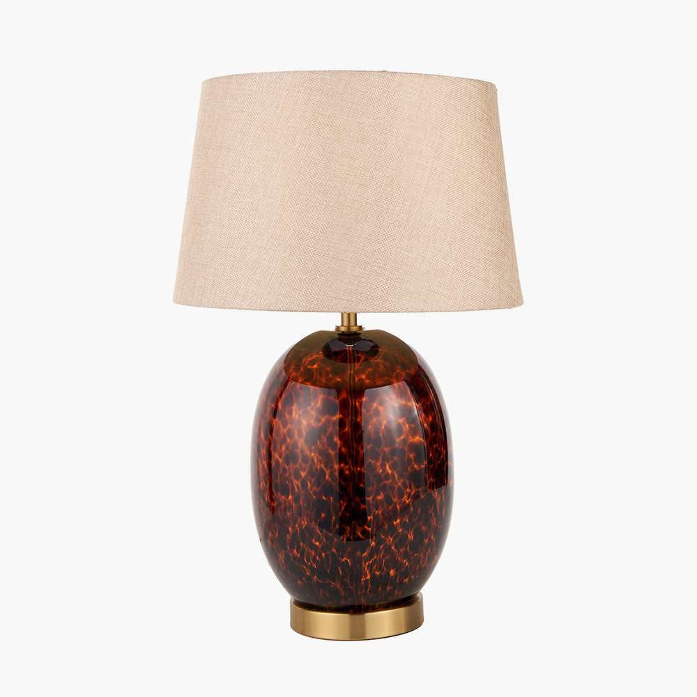 Tortoiseshell Glass Tall Table Lamp