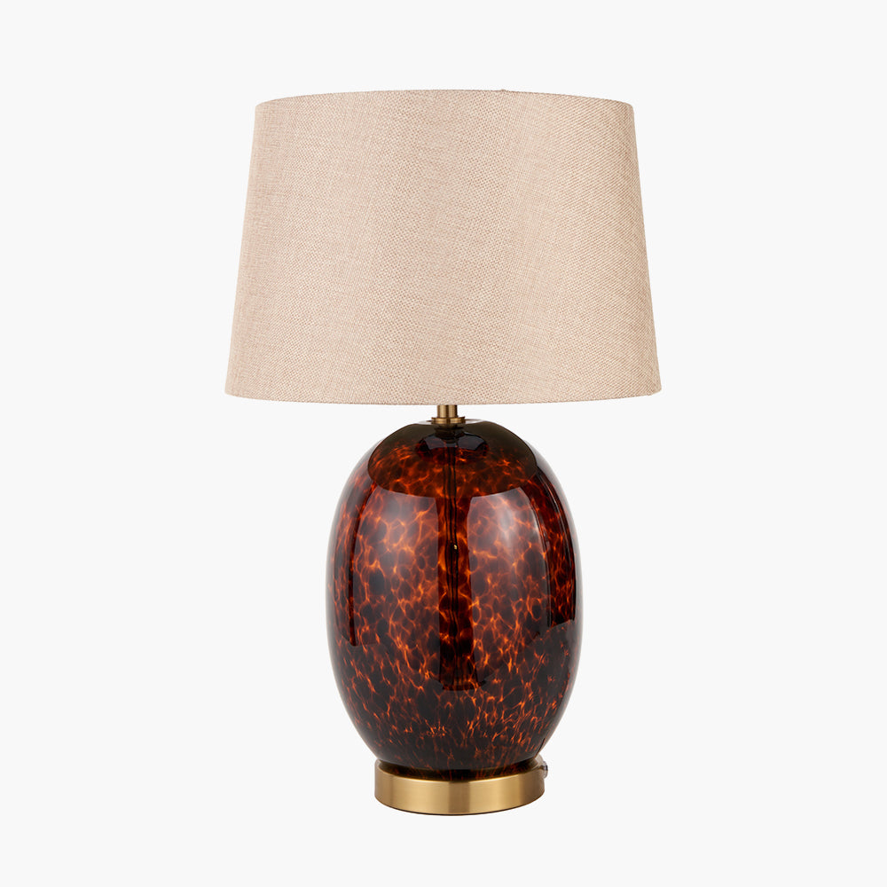 Tortoiseshell Glass Tall Table Lamp