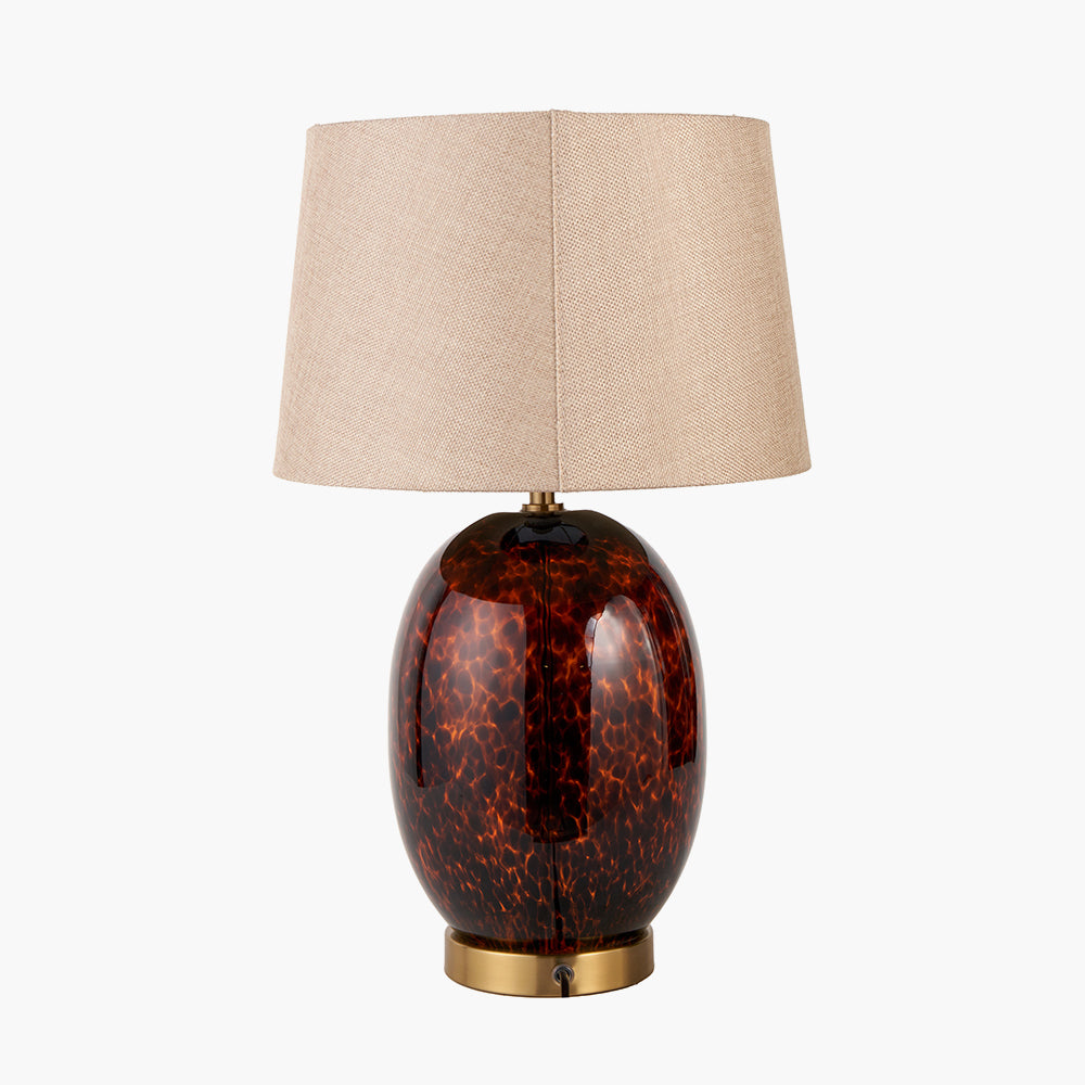 Lucien Tortoiseshell Glass Tall Table Lamp