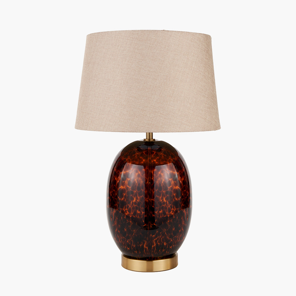 Tortoiseshell Glass Tall Table Lamp