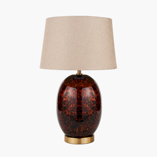 Tortoiseshell Glass Tall Table Lamp