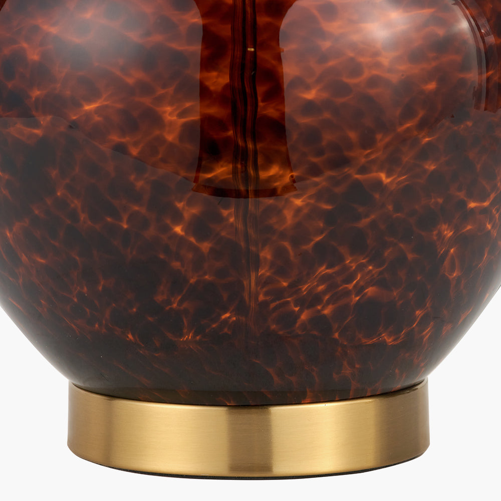 Tortoiseshell Glass Table Lamp