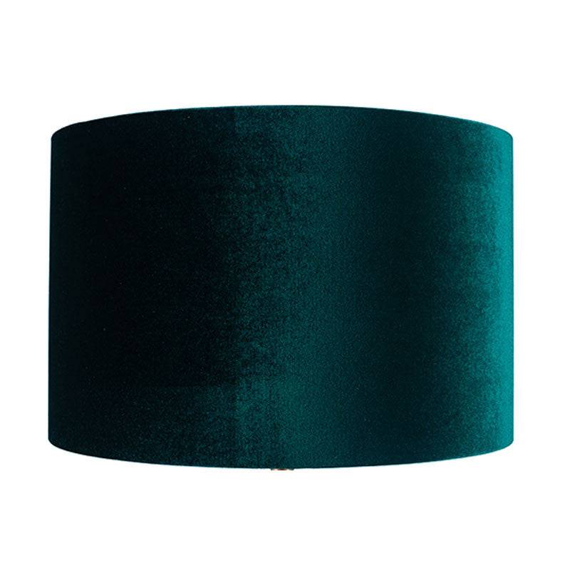 30cm Forest Green Velvet Cylinder Shade for sale - Woodcock and Cavendish